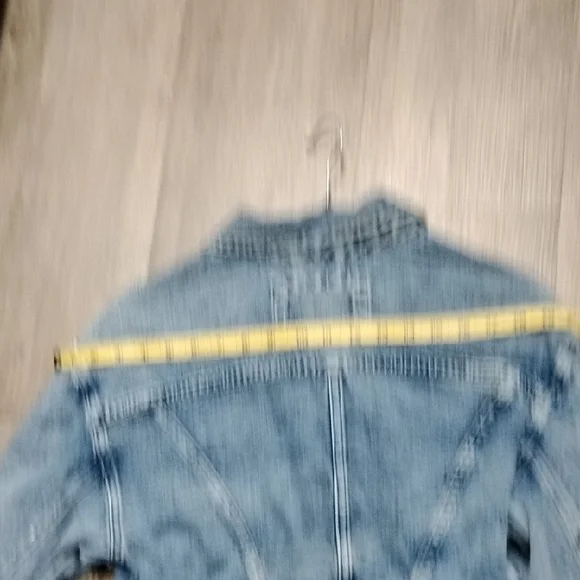 Ashley-Vintage Charm Acid Wash Denim Jacket - Blue - Picture 14 of 14